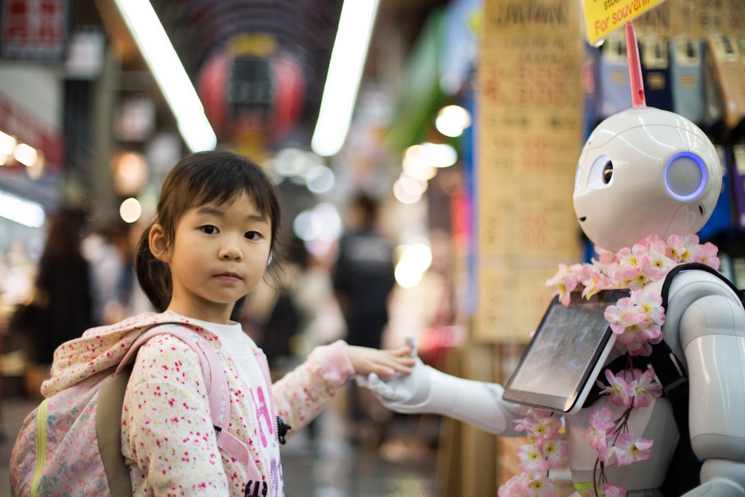 Photo ai: Robot power grid: Transmission lines crypto: Blockchain